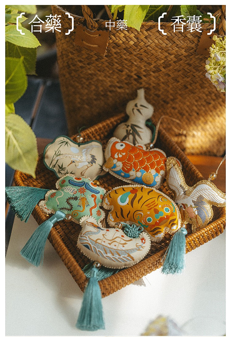 Intangible Cultural Heritage Dragon Boat Festival Mugwort Tiger Sachet Material Pack, DIY Material Pack