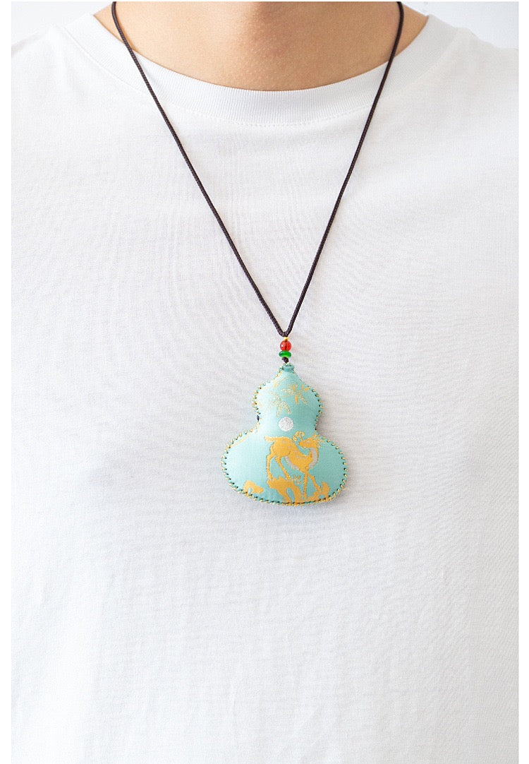 Intangible Cultural Heritage Dragon Boat Festival Mugwort Gourd Pendant Sachet Material Package, DIY Material Package