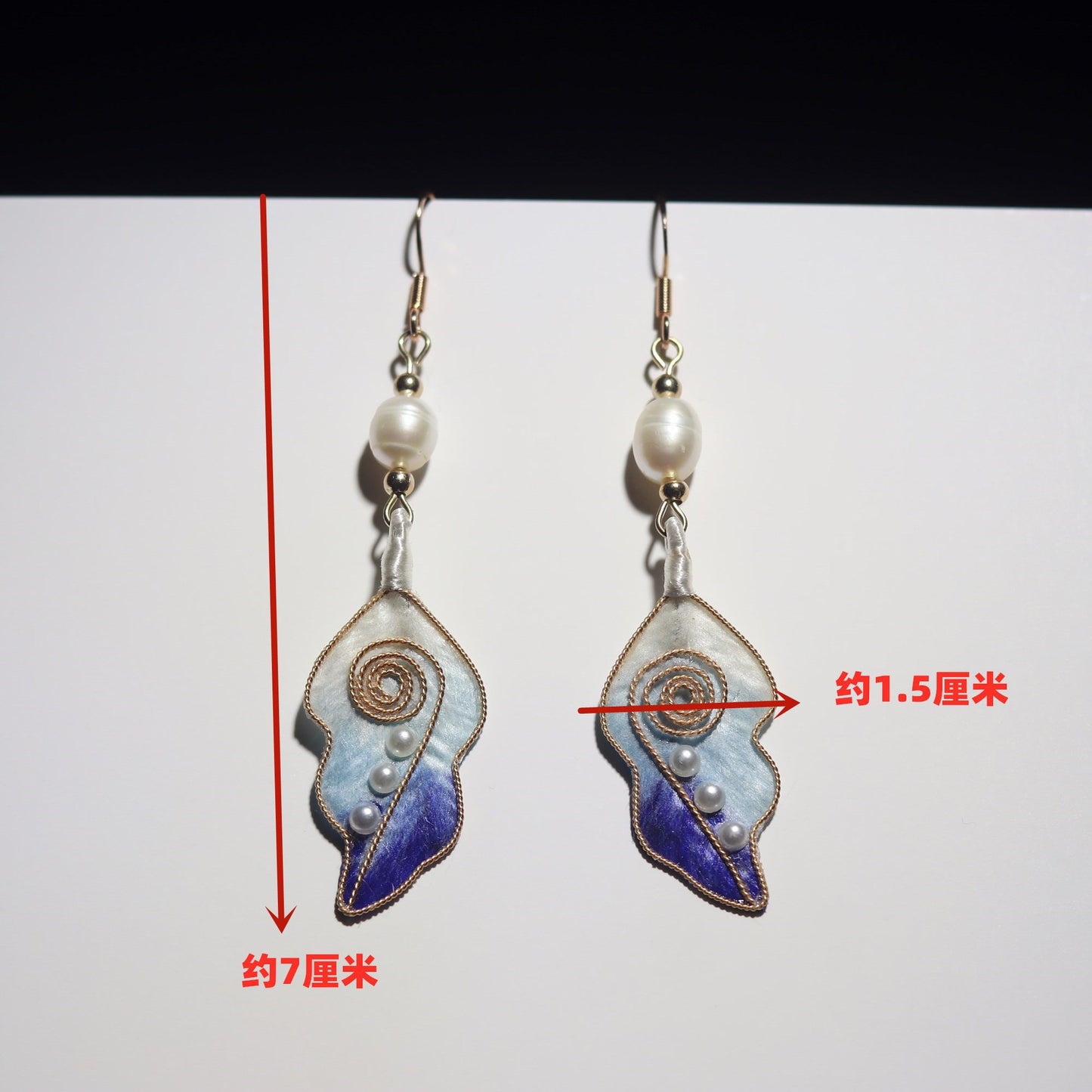 Intangible cultural heritage handmade velvet flower jewelry, earrings, unique