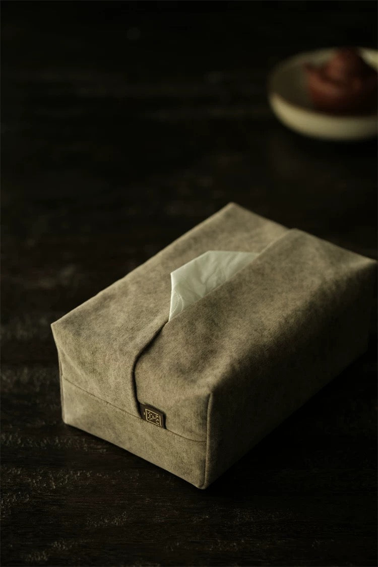 Handmade cotton paper bag tissue box non-legacy Chinese retro old-fashioned cloth tea ceremony dedicated