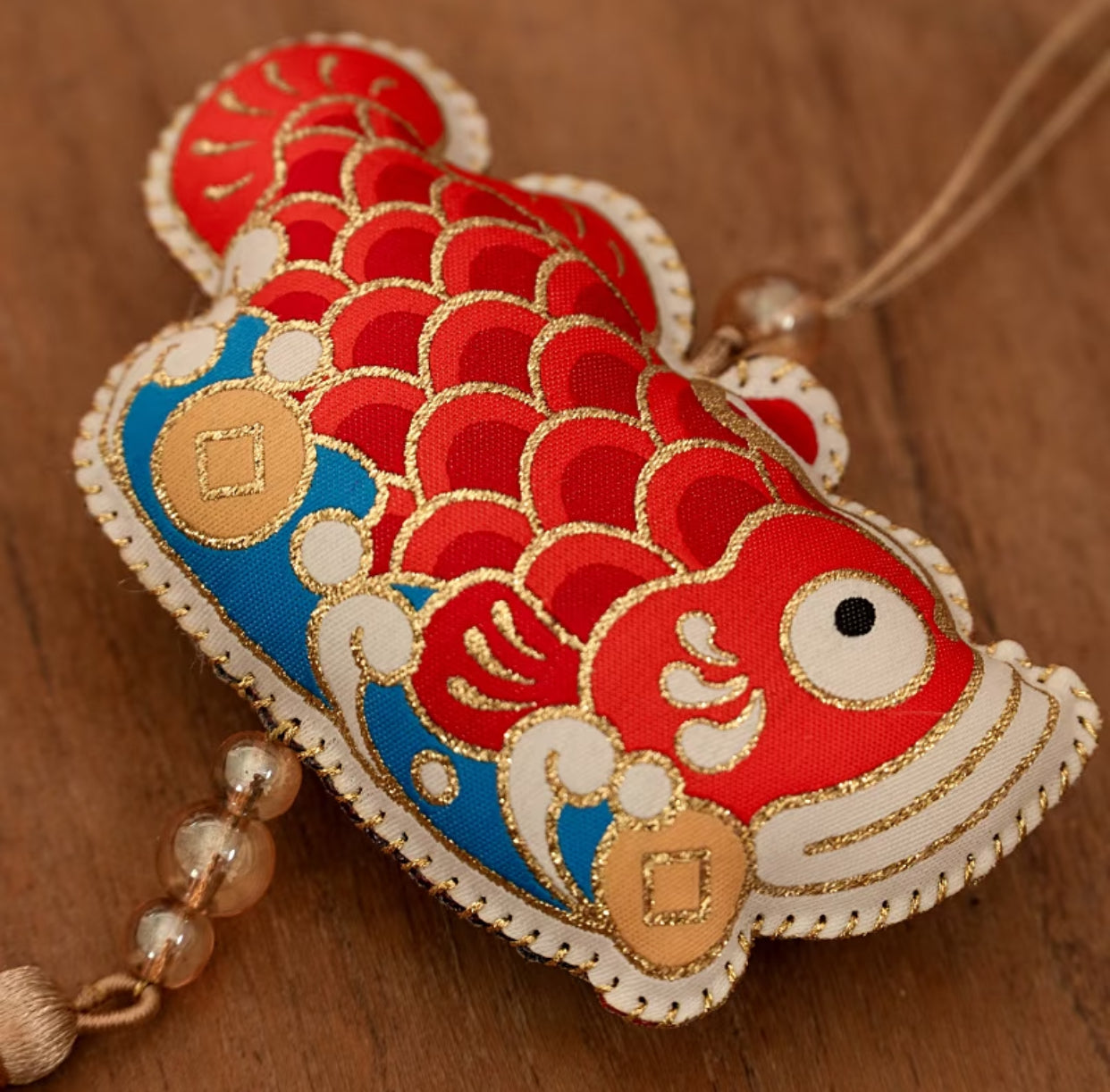 Intangible cultural heritage handmade, Dragon Boat Festival goldfish sachet finished product, gift sachet, Chinese style gift, car koi pendant